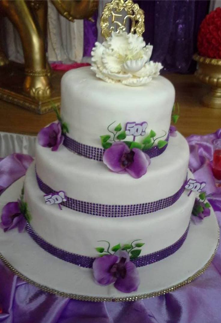 Purple Floral Cake